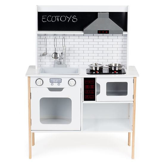 Cucina in legno per bambini + suoni e luci ECOTOYS