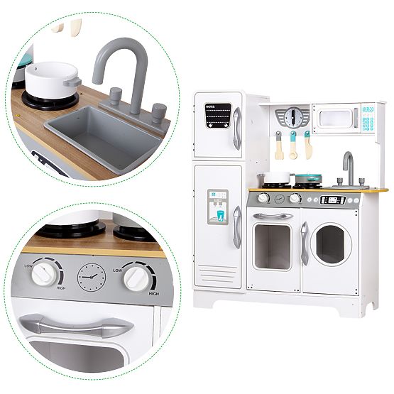 Cucina in legno con accessori per bambini ECOTOYS