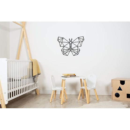 Quadro geometrico in legno - Farfalla - diversi colori Colore: nero