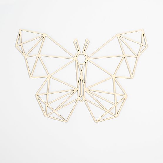 Quadro geometrico in legno - Farfalla - diversi colori Colore: naturale