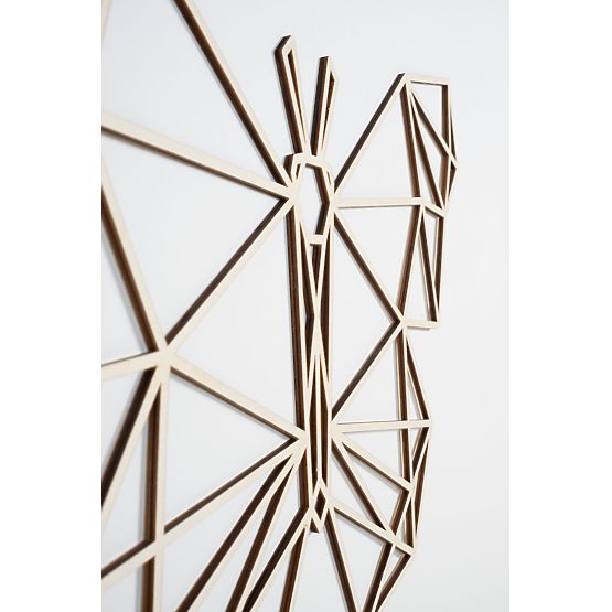 Quadro geometrico in legno - Farfalla - diversi colori Colore: naturale