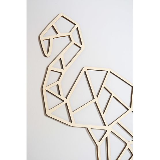 Quadro geometrico in legno - Flamingo - diversi colori Colore: naturale