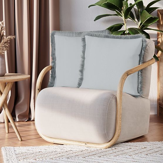 Fodera decorativa per cuscino CLEAR grigia con stampa boho velluto 45x45 ameliahome