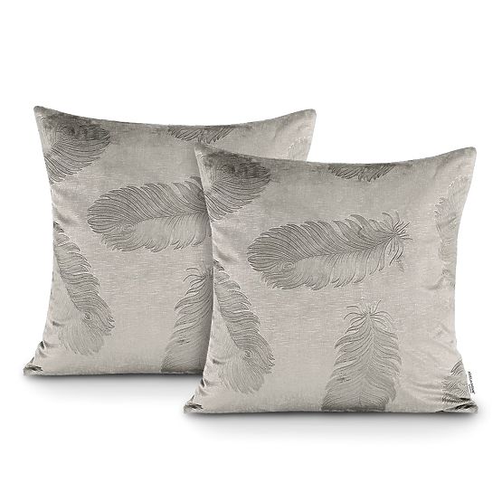 Fodera decorativa per cuscino PEACOCK colore cappuccino con motivo animale in rilievo in stile glamo