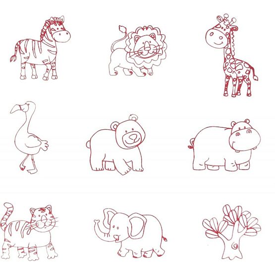 Francobolli e puzzle 2 in 1 - Safari