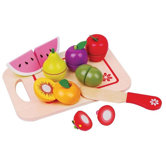Frutta in legno con tagliere