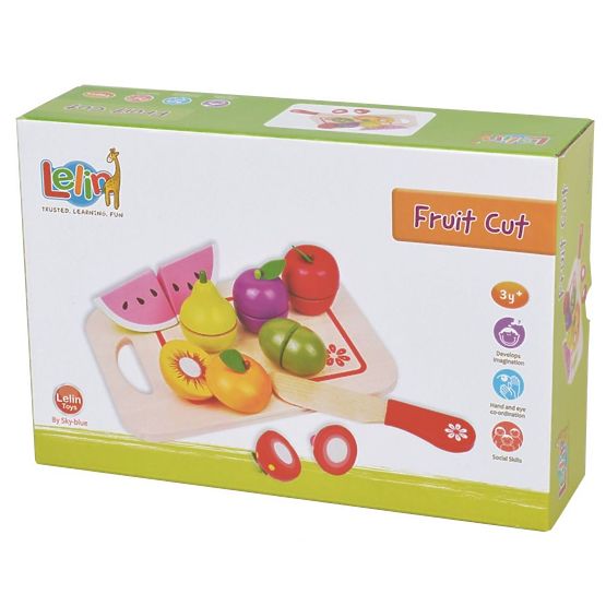 Frutta in legno con tagliere