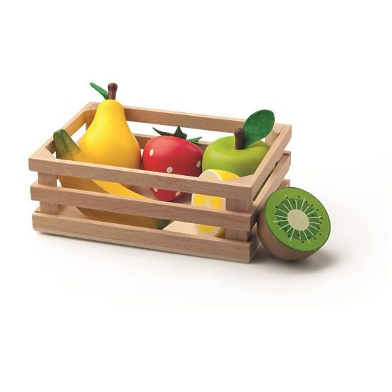 Frutti di legno in una cassa