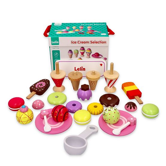 Gelato - set gelato 25 art - legno giocattolo