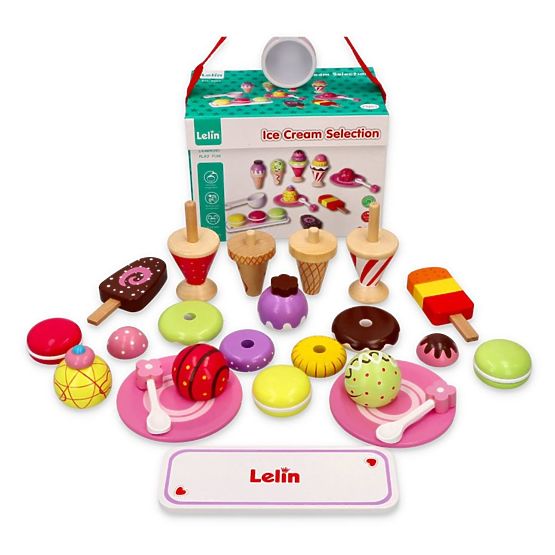 Gelato - set gelato 25 art - legno giocattolo