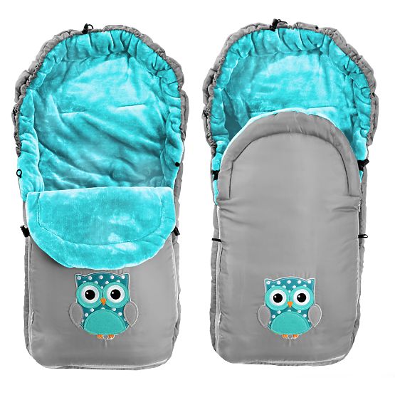 Giacca in pile per bambini Gufo - grigio-blu