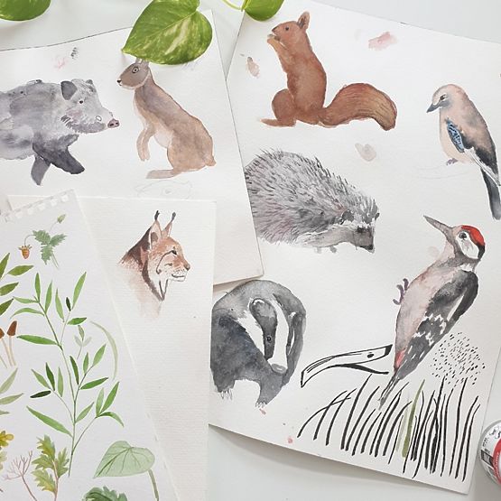 Giacca in pile per bambini Life in the woods