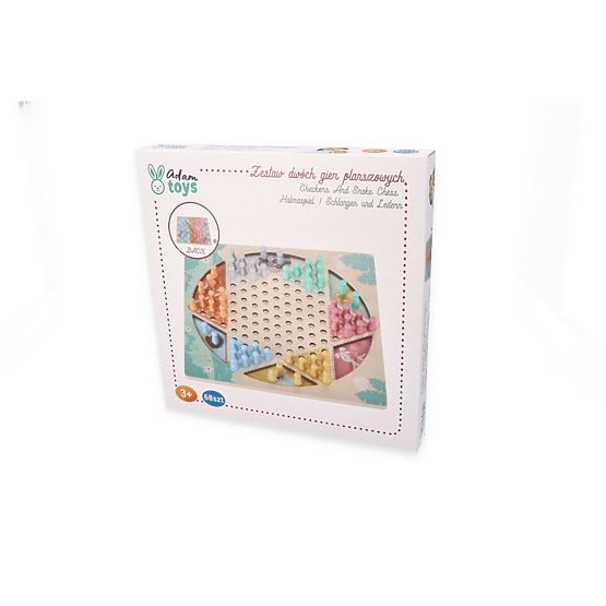 Gioco da tavolo reversibile Halama e Serpenti e Scale