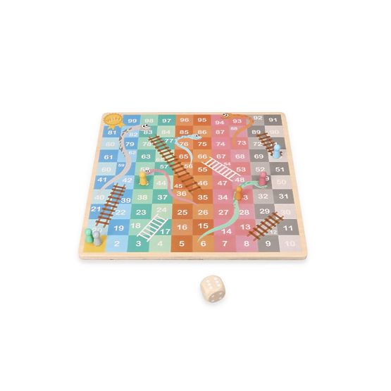 Gioco da tavolo reversibile Halama e Serpenti e Scale