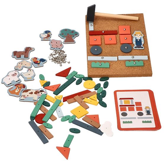 Gioco di martellamento in sughero - Avventura in fattoria