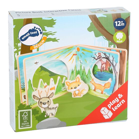 Gioco interattivo con libro illustrato in legno Small Foot