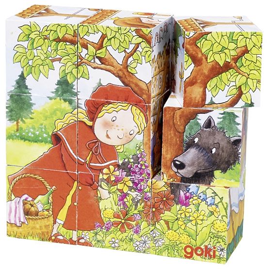 Goki Cubi di Legno Fiabe 9 pezzi