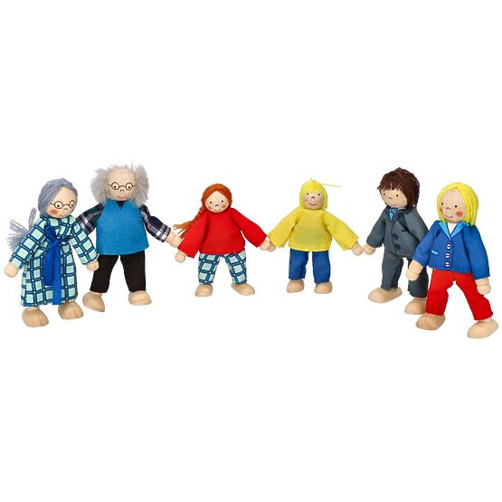 GOKI Famiglia - bambole in legno per casa delle bambole