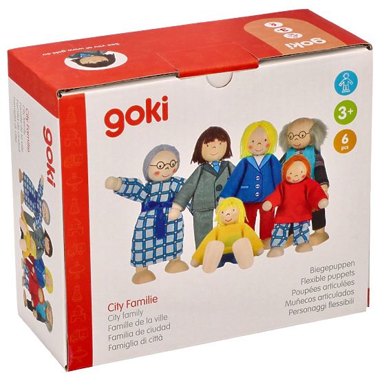 GOKI Famiglia - bambole in legno per casa delle bambole
