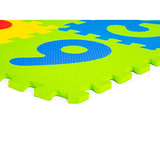 Grande tappetino in schiuma EVA per bambini lettere e numeri 178x178 cm 36 pezzi ECOTOYS