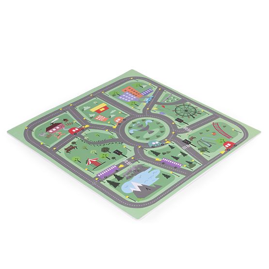 Grande tappeto in schiuma EVA per bambini Città 90,5x90,5 cm 21 pezzi ECOTOYS