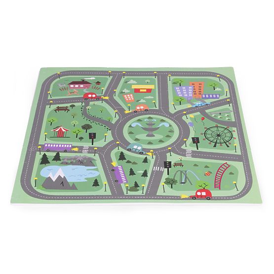 Grande tappeto in schiuma EVA per bambini Città 90,5x90,5 cm 21 pezzi ECOTOYS