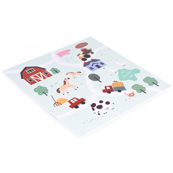 Grande tappeto in schiuma EVA per bambini Fattoria 90,5x90,5 cm 21 pezzi ECOTOYS