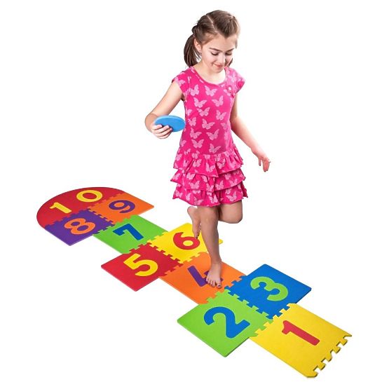 Grandi puzzle in schiuma per il gioco del campana