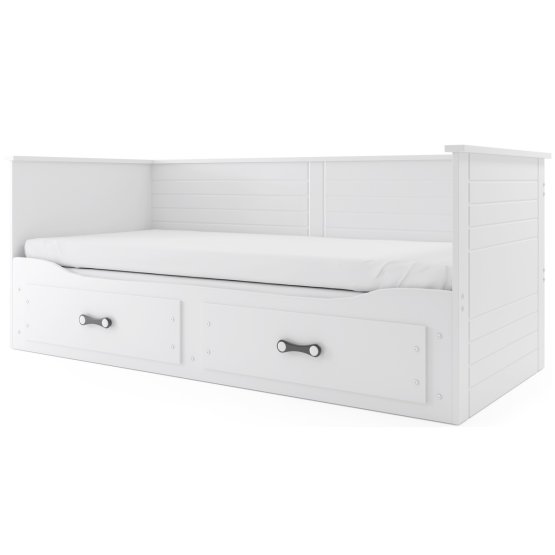 Divano letto HERMES per bambini con schienale - bianco