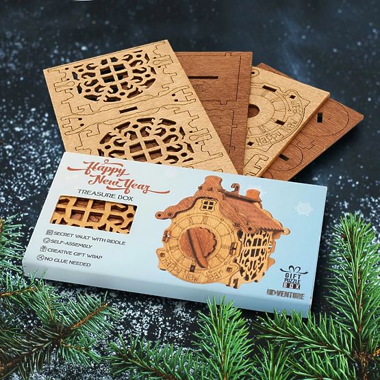 iDventure puzzle 3D in legno Buon Anno Nuovo