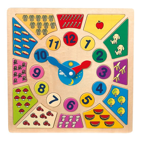 Il puzzle educativo Small Foot Insertion impara ore