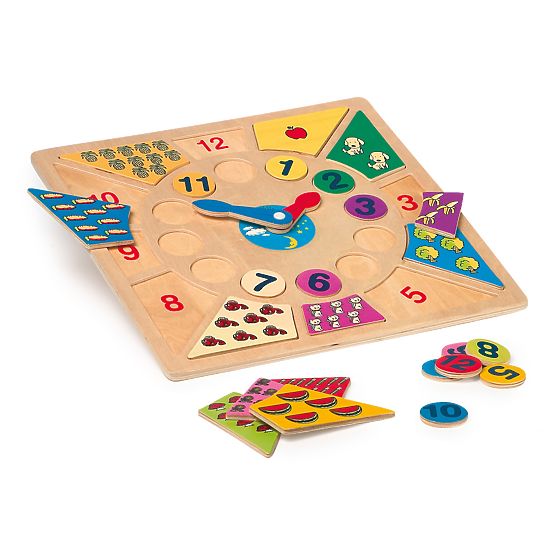 Il puzzle educativo Small Foot Insertion impara ore