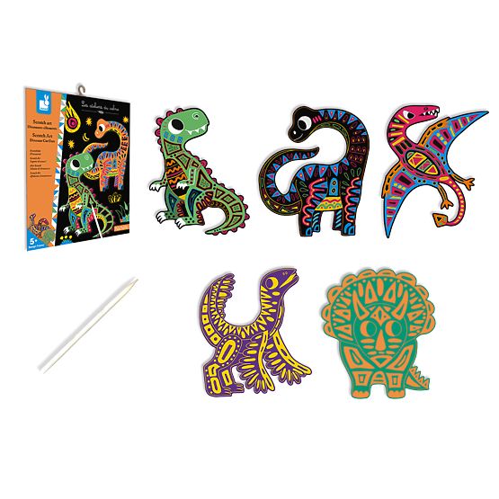 Janod gratta e vinci Dinosauri Atelier Set Mini 5+