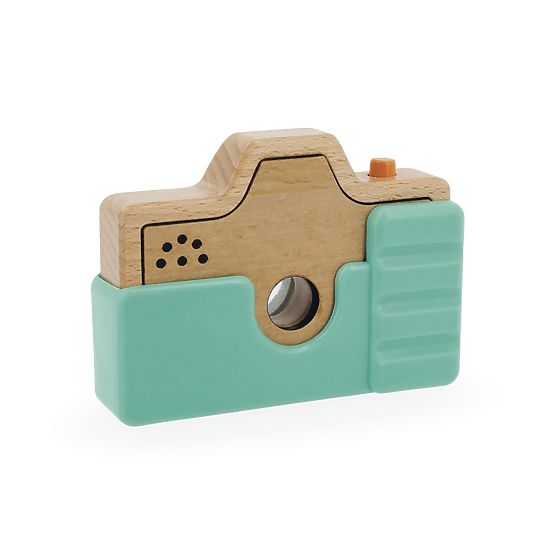 Janod Macchina fotografica per bambini in legno con suono e luce