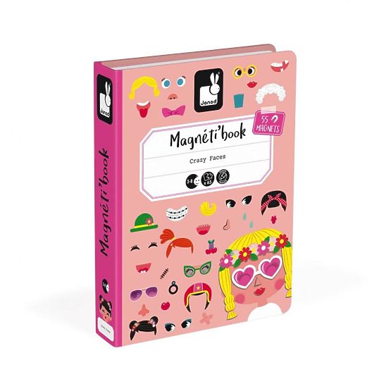 Janod Magneti libro Volti buffi di ragazze