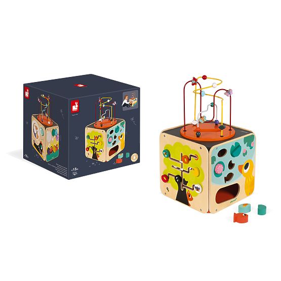 Janod Multifunzione Cubo Attivo con labirinto motorio - grande