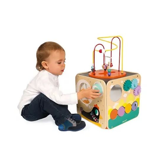 Janod Multifunzione Cubo Attivo con labirinto motorio - grande
