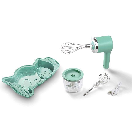 Jata Set Mini per Bambini 3 in 1 - Frullino, Tritatutto e Stampo
