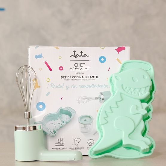 Jata Set Mini per Bambini 3 in 1 - Frullino, Tritatutto e Stampo
