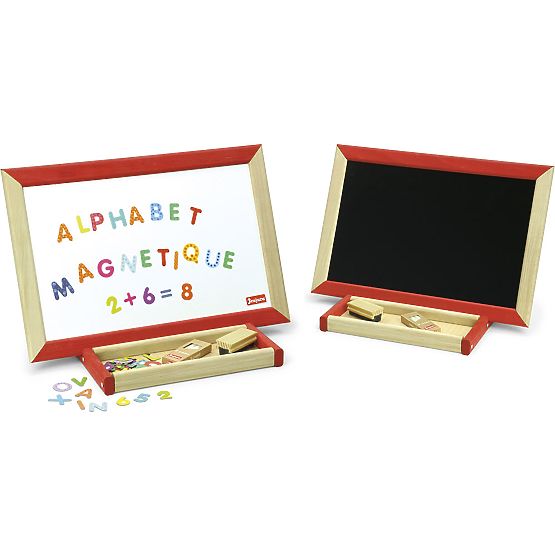 Jeujura Lavagna multifunzionale in legno da tavolo 44x30 cm con accessori