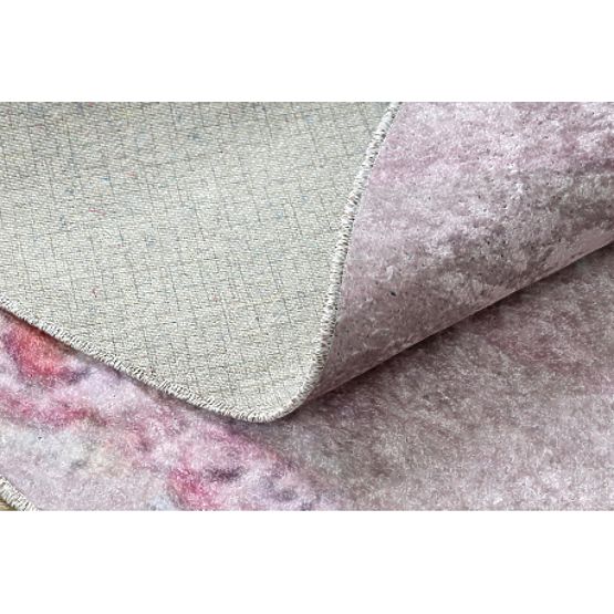 JUNIOR 51549.802 tappeto rotondo lavabile corona per bambini antiscivolo - rosa