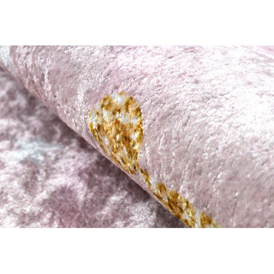 JUNIOR 51549.802 tappeto rotondo lavabile corona per bambini antiscivolo - rosa