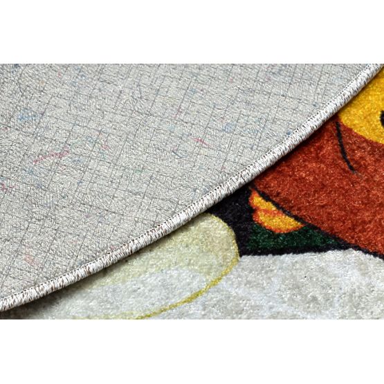 JUNIOR 51595.801 tappeto rotondo Animali, Africa per bambini antiscivolo - grigio