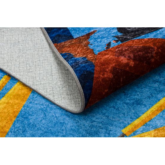 JUNIOR 51827.803 tappetino da bagno Camion, escavatore per bambini antiscivolo - blu