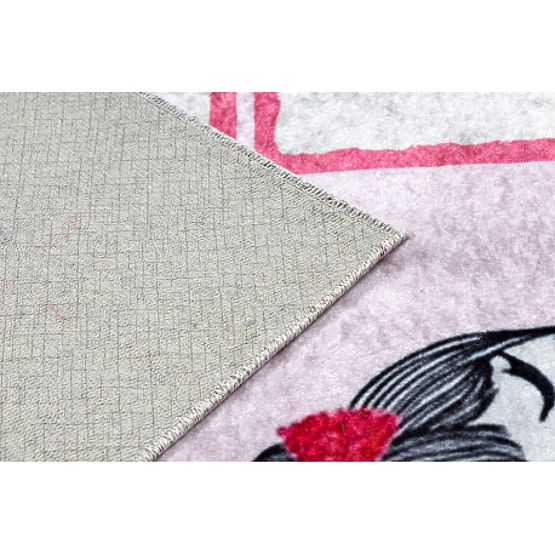 JUNIOR 51828.802 tappetino lavabile per bambini antiscivolo - ballerina, rosa