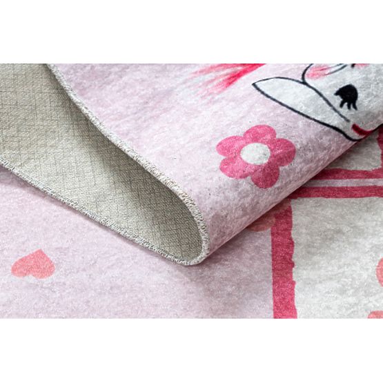 JUNIOR 51828.802 tappetino lavabile per bambini antiscivolo - ballerina, rosa