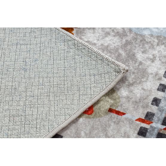 JUNIOR 51986.803 tappetino lavabile Binari, locomotiva per bambini antiscivolo - grigio