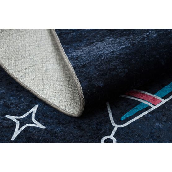 JUNIOR 52069.801 tappetino lavabile Razzo Spaziale per bambini antiscivolo - nero