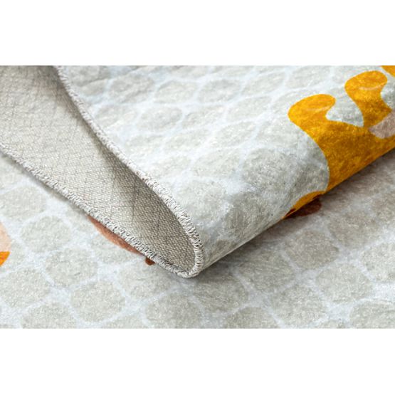 JUNIOR 52104.801 tappetino lavabile Safari, animali per bambini antiscivolo - grigio