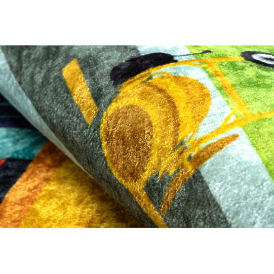 JUNIOR 52105.801 tappetino lavabile Cantiere, strade per bambini antiscivolo - blu